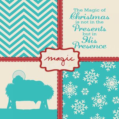 ArtExpert His Presence - Blue by Stephanie Marrott - 16x16 Art Print Poster