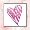 ArtExpert Glam Heart by Victoria Brown - 16x16 Art Print Poster view 1