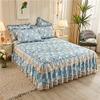 Quilted Bed Skirt,Ruffled Bedspread Wrap Around Bedskirt for Full Twin Queen King Hotel Cotton Bedroom Ruffled Dust Bedding Coverlet Bed Skirt (Color : B, Size : 180x220cm(71x87inch)) view 1