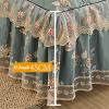 Quilted Bed Skirt,Ruffled Bedspread Wrap Around Bedskirt for Full Twin Queen King Hotel Cotton Bedroom Ruffled Dust Bedding Coverlet Bed Skirt (Color : B, Size : 180x220cm(71x87inch)) view 3