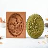 Carved Wooden Gingerbread Cookie Mold,3D Wooden Baking Mold Cookie Biscuit Press Stamp Molds, Cookie Cutter Set with Provance Rose Cookie Stamp  DIY Biscuit Chocolate Stamp Mould (Violet) view 1