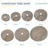 Chunky knit White Christmas Tree Skirt Round Chunky Knit Christmas Tree Skirt for Xmas Holiday different sizes (30 inches) view 3