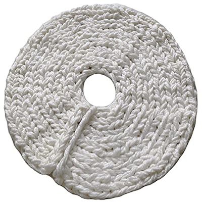 Chunky knit White Christmas Tree Skirt Round Chunky Knit Christmas Tree Skirt for Xmas Holiday different sizes (56 inches)