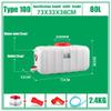 Water Container 25L/45L/80L/110L/160L/200L Thickening Food-Grade White Plastic Rectangular Storage Tank Household Water Bucket with A Lid Large Water Tank (Size : C) view 2