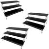 AZEAM Acrylic Riser, Black Display Risers Stand Large Collection Organizer Shelf for Cupcake Food Desserts Holder Cosmetic Products Tabletop Use and More (12 X 8 X 6 Inch) (3 Packs Black) view 1
