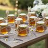 Adabocute 20 Pack Mini Honey Jars with Dipper - Mini Honey Jars for Baby Showers & Wedding Gifts - Gold Lids, Bee Pendants, Jutes and Gift Bags view 3