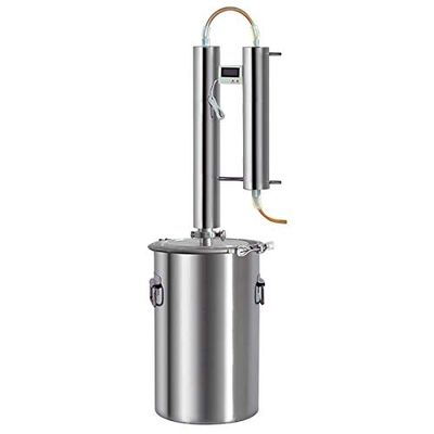Family Brewing Distiller 304 Stainless Steel Twin Towers cooling coils with Thermometer Brewing Equipment Brewing Brandy Vodka (35L)