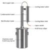 Family Brewing Distiller 304 Stainless Steel Twin Towers cooling coils with Thermometer Brewing Equipment Brewing Brandy Vodka (35L) view 4