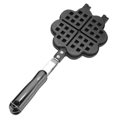 Waffle Baking Mold, Non Stick Waffle Maker Heart Shape Waffle Iron Mold Pan, Aluminum Alloy Waffle Baking Pan