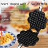 Waffle Baking Mold, Non Stick Waffle Maker Heart Shape Waffle Iron Mold Pan, Aluminum Alloy Waffle Baking Pan view 2