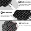 Waffle Baking Mold, Non Stick Waffle Maker Heart Shape Waffle Iron Mold Pan, Aluminum Alloy Waffle Baking Pan view 4