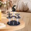Acrylic Cupcake Stand with Patented 7-Tier Stable Design, Clear Perfume Organizer and Dessert Display Riser, Non-Wobble Tiered Display Stand for Figures, Collections, Vendor Events & Party(Small-Black) view 4
