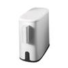 Trash Can Creative Spring Top Cover Type Pop Cover Waste Waste-Basket, Double Layer Stylish Garbage Can with Trash Bag Storage Holder,White Rectangle Plastic with Lid and Inner Bucket, view 1