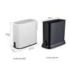 Trash Can Creative Spring Top Cover Type Pop Cover Waste Waste-Basket, Double Layer Stylish Garbage Can with Trash Bag Storage Holder,White Rectangle Plastic with Lid and Inner Bucket, view 3