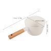 Shampoo Rinser Water Bucket for Bath Water Ladle Bath Ladle Dipper Hair Washing Scoop Shampoo Cup with Wooden Handle for Home Kitchen Bathroom Bucket view 2