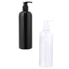 Cabilock 4pcs Pump Dispenser Bottles for Shampoo Shower Gel Refillable Empty Containers Black White Convenient Press Type Design for Easy Liquid Application view 1
