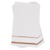 White Guest Napkins 100 Pack Disposable Paper Hand Towels Rose Gold Foil Stripe Wedding Bridal Shower Baby Shower Bathroom Party Napkins view 3