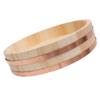 12 Sizes Sushi Oke Rice Mixing Tub, Wooden Hangiri Sushi Rice Bowl with Copper Bands for Restaurant Home Kitchen,36X9cm view 1