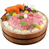 12 Sizes Large Japanese Hangiri Sushi Oke Rice Mixing Bowl Tub, Rice Bamboo Container for Restaurant,45X11cm view 2