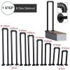 XFSHKJS Industrial Wind Bar Water Pipe Handrail for Outdoor1 Steps, U-Shaped Stair Banister for Elderly Disabled Children Outside Entryway Support Bar Grab Rails (Size : 75cm(2.5ft)) view 2