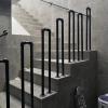 XFSHKJS Industrial Wind Bar Water Pipe Handrail for Outdoor1 Steps, U-Shaped Stair Banister for Elderly Disabled Children Outside Entryway Support Bar Grab Rails (Size : 75cm(2.5ft)) view 3