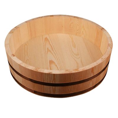 12 Sizes Large Japanese Hangiri Sushi Oke Rice Mixing Bowl Tub, Rice Bamboo Container for Restaurant,27X7.5cm