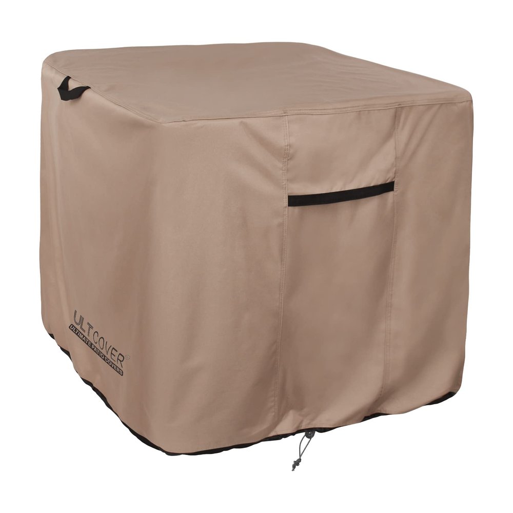 ULTCOVER Waterproof Square Air Conditioner Cover for Outside AC Units Size Upto 34W x 34D x 32H inch
