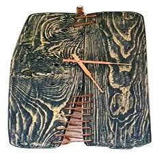 Artizay Handmade Wooden Wall Art Sculpture Decorative Wall Clock - (22 Inches X10. 5 Inches, Black)