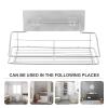 Cabilock 1set Wall-Mounted Stainless Steel Draining Storage Rack for Kitchen and Bathroom Rustproof Easy Installation Versatile Organizer for Toiletries and Cleaning Cloths view 4