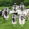 40L/10.56 Gallon Stainless Steel Milk Can Milk Jug Milk Bucket Milk Transport Cans Wine Pail Bucket Liquid Container Storage Bottle with Strong Silicone Sealed Lid (40L/10.56 Gallon) view 2