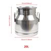 40L/10.56 Gallon Stainless Steel Milk Can Milk Jug Milk Bucket Milk Transport Cans Wine Pail Bucket Liquid Container Storage Bottle with Strong Silicone Sealed Lid (40L/10.56 Gallon) view 3