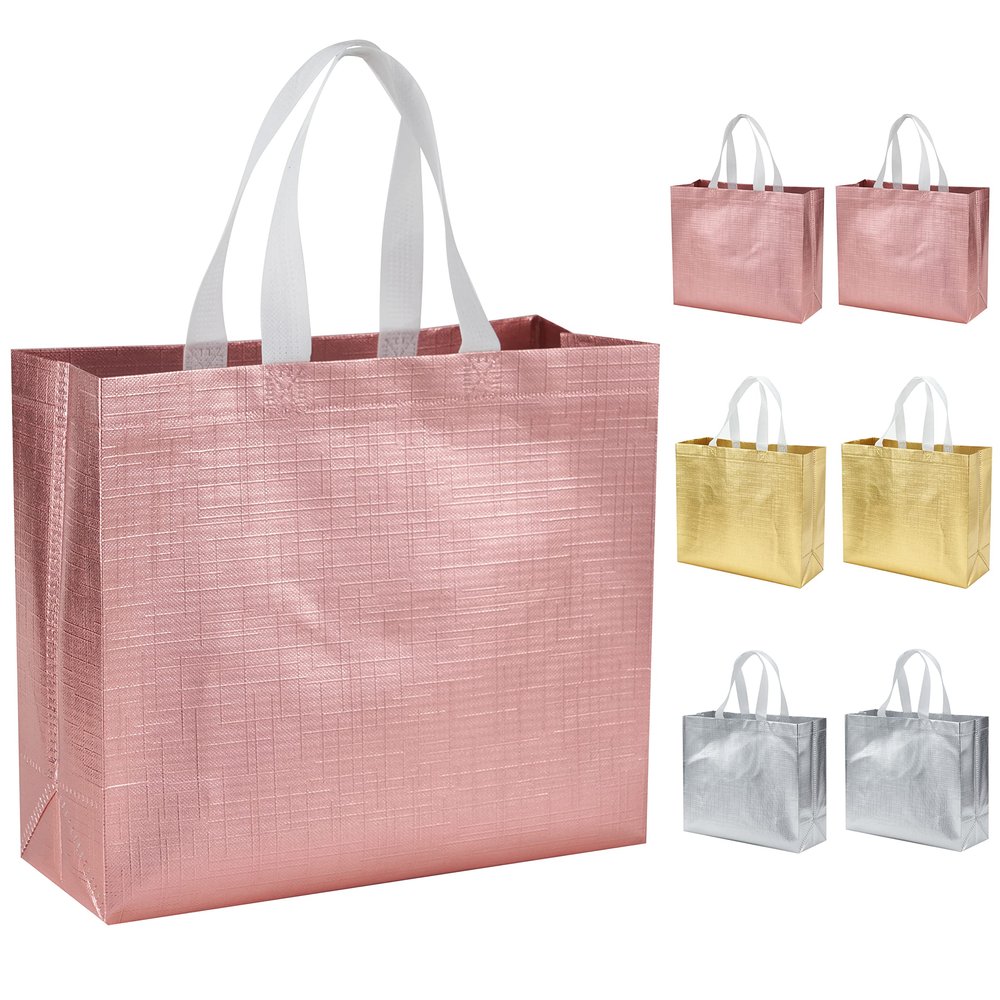 Tendwarm 6 Pcs Reusable Large Gift Bags with Handles for Party Wedding