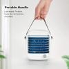 Mini Personal Air Conditioner Fan USB Portable Air Cooler with Blue LED night light 9in Stepless speed Evaporative Cooler for Home Office Bedroom view 3
