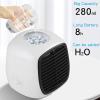 JUBANGLIAN Portable Personal Air Cooler, 2 in 1 USB 280ml Stepless Adjustment Evaporative Cooler for Office Home 35db Quiet Mini Air Conditioner Fan (White,2117.518cm) view 2