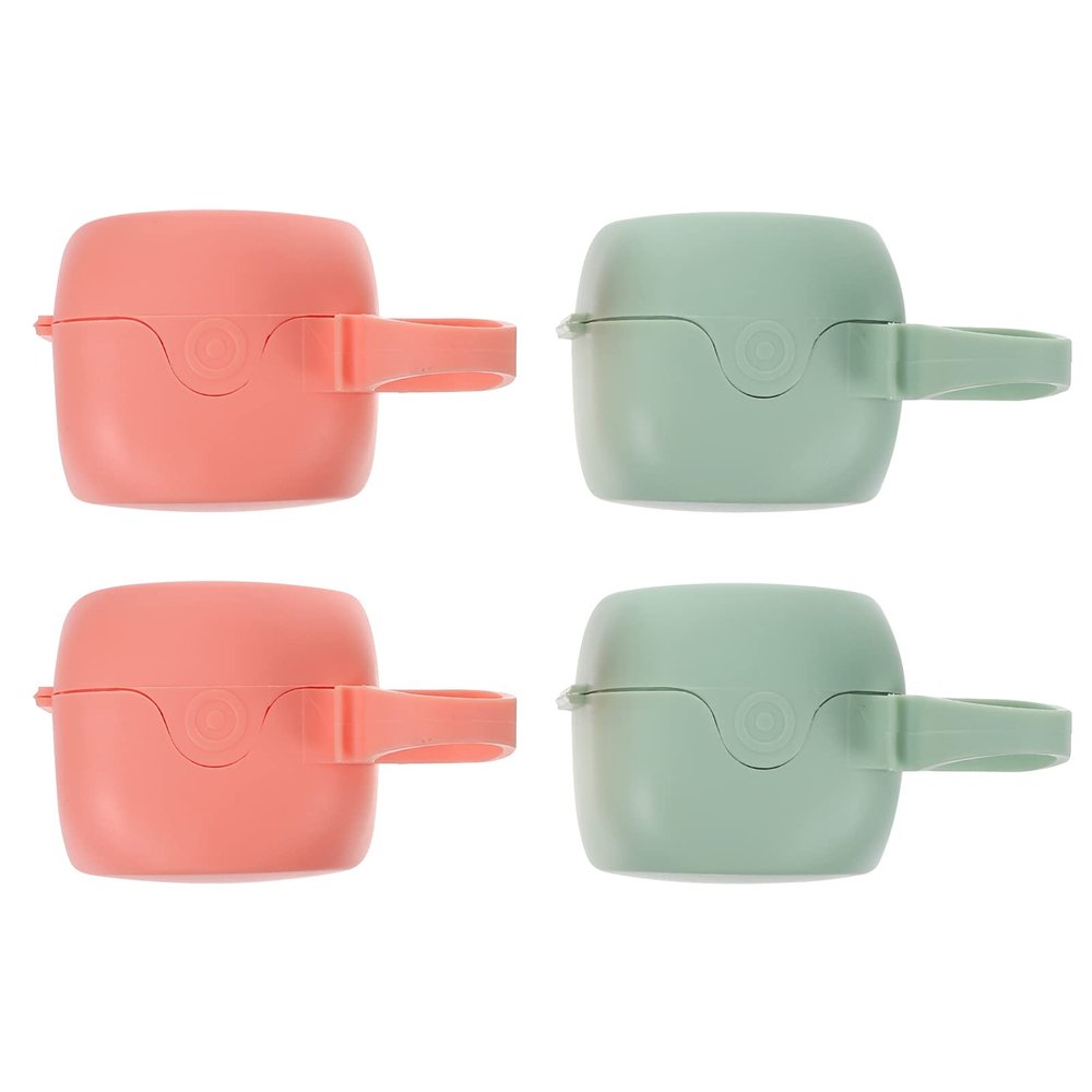 EXCEART 4pcs Portable Pacifier Holder Cases Pacifier Containers for Soothers Storage Box Carrying for Travel and Home Use