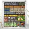 DORCEV 70x72inch Camping Rules Shower Curtain Moose Head Bear Camper Trailer Countryside Forest Bath Curtain Rustic Wood Plank Funny Inspirational Quote Fabric Polyester for Bathroom Decor with Hooks view 2