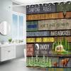 DORCEV 70x72inch Camping Rules Shower Curtain Moose Head Bear Camper Trailer Countryside Forest Bath Curtain Rustic Wood Plank Funny Inspirational Quote Fabric Polyester for Bathroom Decor with Hooks view 4