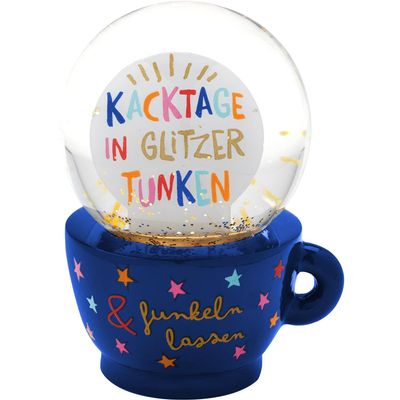 H:PPY life Dream Globe Motif Sparkle Snow Globe, Glass, polyresin, Motif Print, Gift, Decorative Item, 47379
