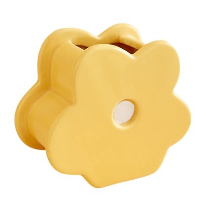 BESPORTBLE Ceramics Flower Arrangement Pot Cute Flower Vase Tabletop Plant Pot for Garden Home Decoration Kids Bedroom Yellow