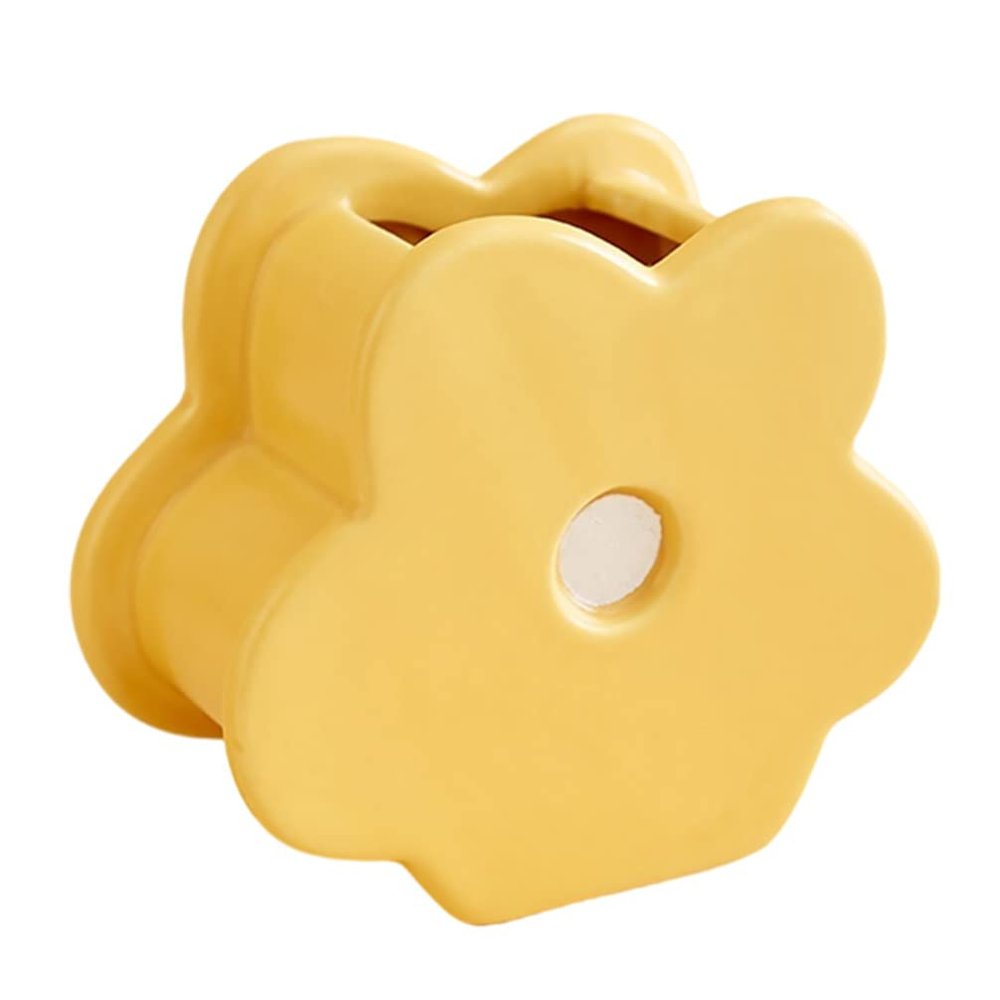 BESPORTBLE Ceramics Flower Arrangement Pot Cute Flower Vase Tabletop Plant Pot for Garden Home Decoration Kids Bedroom Yellow