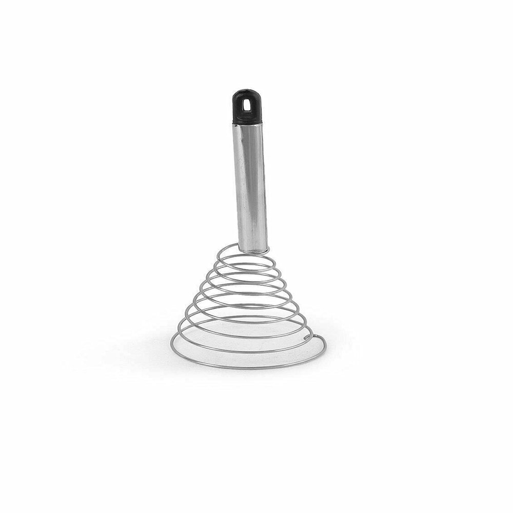 2X Stainless Steel Wire Coil Spiral Whisk Milk and Egg Beater Kitchen Utensil