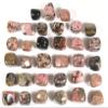 30PCS Medium Pink Orange Rhodonite w/Black Psilomelane Tumbled Stone Pebbles Polished Natural Gemstone Crystal Mineral Specimens - Brazil view 1
