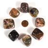 20PCS Medium Pink Orange Rhodonite w/Black Psilomelane Tumbled Stone Pebbles Polished Natural Gemstone Crystal Mineral Specimens - Brazil view 2