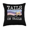 Anatolian Shepherd Dog Tails On Trails Funny Dog Hiking Throw Pillow view 1