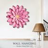 AHYS Metal Flowers Wall Decor Indoor Outdoor Metal Wall Art for Farmhouse Home Living Room Bedroom Bathroom Garden Decor 12 Inch - Pink view 3