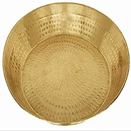 Traditional Brass Atta Parant/Parat Dough Maker Dough Kneader Indian Style Regular Use Brass Parat Size -14 Inch