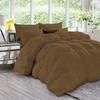 Wega Linen Pinch Pleated Comforter Twin-XL (68'' x 90'') 3PC with Corner Tabs Cotton Premium Baffle Pintuck Comforter Set All Season Goose Down Taupe Decorative Comforter view 2