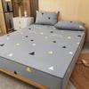 CFYCYHDZHT Bedding Extra Deep Fitted Sheets Waterproof Zipper Cartoon six Sided All Inclusive deep Pocket Fitted Sheets, Mattress Protector for Children's Bedroom Grey 180cmx200cm+15cm view 1