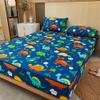 CFYCYHDZHT Bedding Fitted Sheet Waterproof Zipper Cartoon six Sided All Inclusive deep Pocket Fitted Sheets, Mattress Protector for Children's Bedroom Dinosaur 120cmx200cm+25cm view 1
