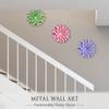 AHYS Metal Flowers Wall Decor Indoor Outdoor Metal Wall Art for Farmhouse Home Living Room Bedroom Bathroom Garden Decor 12 Inch - Green view 4
